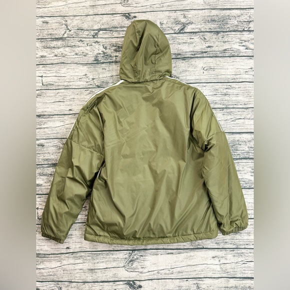 Adidas Men's Essentials Insulated Hooded Jacket, Size Large, Olive Green - Picture 6 of 12